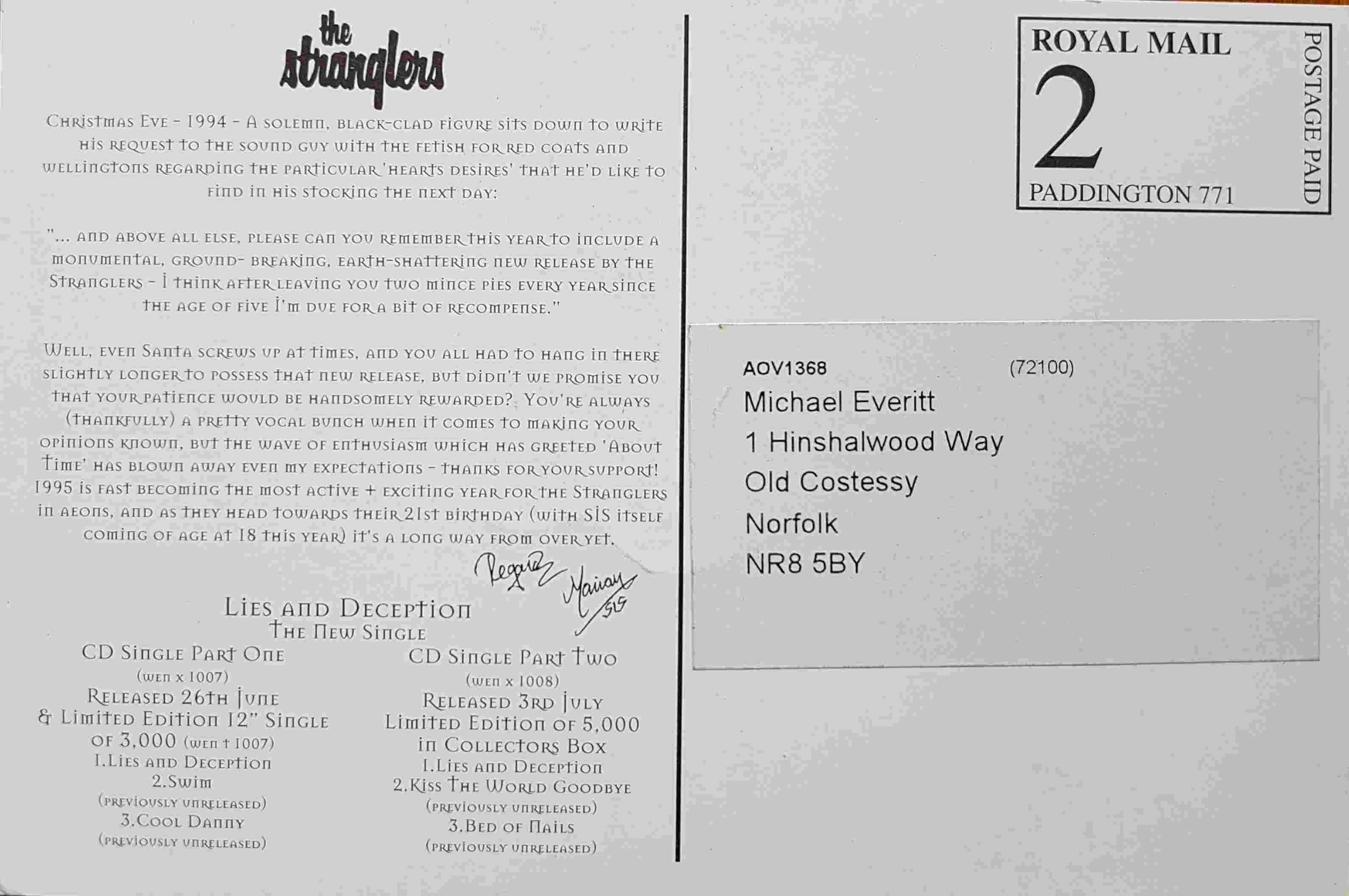 Picture of PC-Str-LAD Lies and deception by artist The Stranglers  from The Stranglers